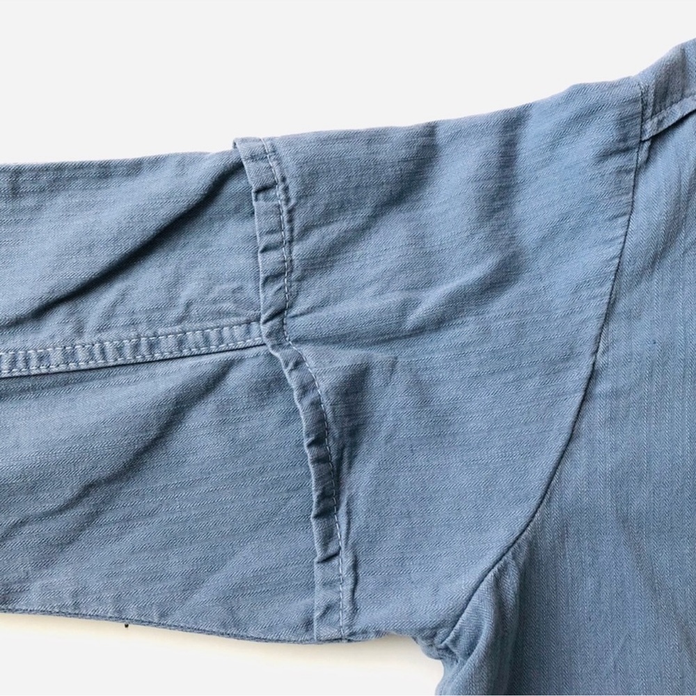 Zara Woman Premium Denim Collection V Neck Long Sleeves Top Size Large - Picture 7 of 7